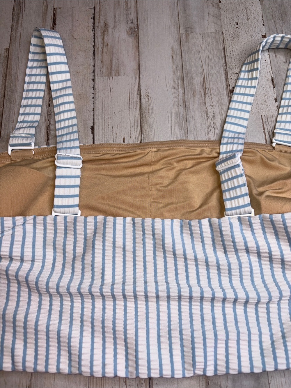 Old Navy Women's Striped Bikini Top Adjustable Straps Blue/White Plus Sz 4X NWT! - Picture 12 of 16